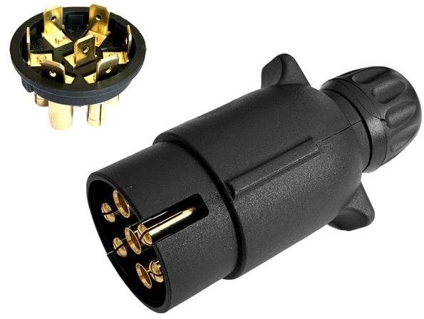 ACI, zástrčka 7 pin 12 V na konektory plast. dvojvývod. JAEGER