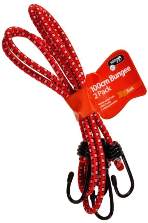 ACI Gumicuk s 2 jednoduchými hákmi, 100 cm, 2 ks