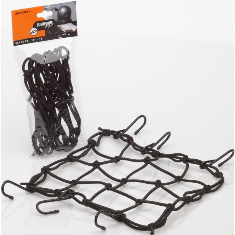 ACI Pružná batožinová sieť na motocykle, rozmery 30 × 30 cm + 6 háčikov