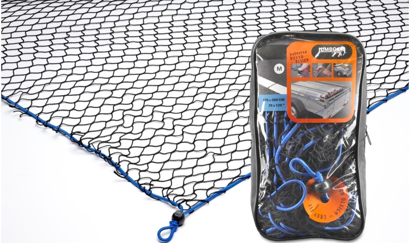 ACI Sieť na prívesný vozík s pružným lanom a stopérom, rozmery 175 × 300 cm