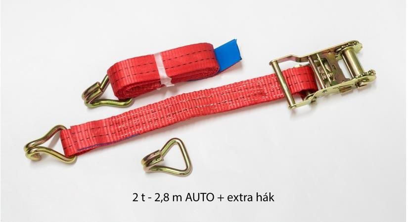 ACI Upínacie popruhy na prepravu vozidiel cez koleso, 2 t, dvojité háky, 1 voľný hák, račňa