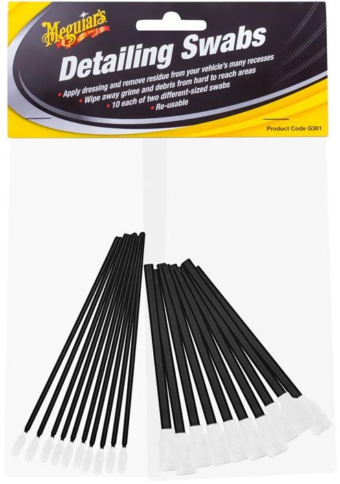 Meguiar's Detailing Swabs – súprava 20 ks penových detailingových tyčiniek