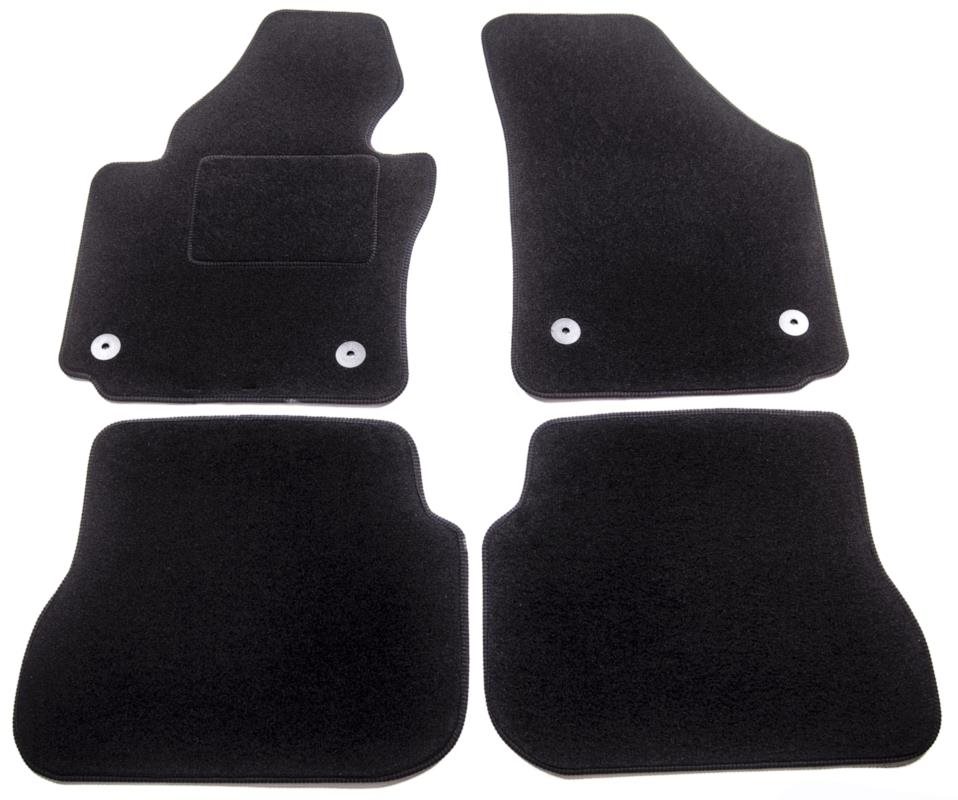 ACI textilné koberce pre VW CADDY 2004 – 2010 čierne (pre okrúhle príchytky) súprava 4 ks