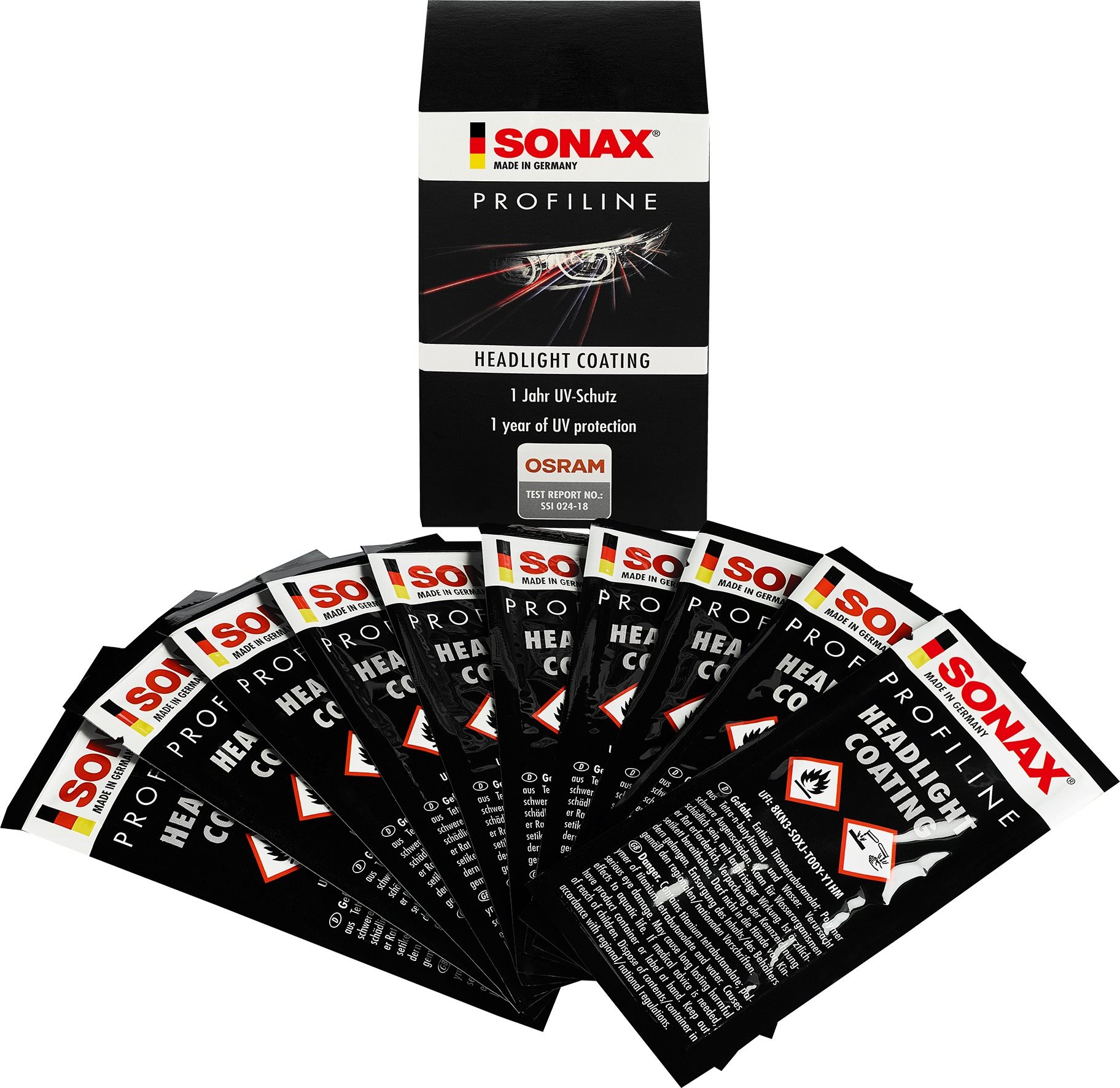 SONAX PROFILINE - Keramická ochrana svetlometov - 10 vreciek