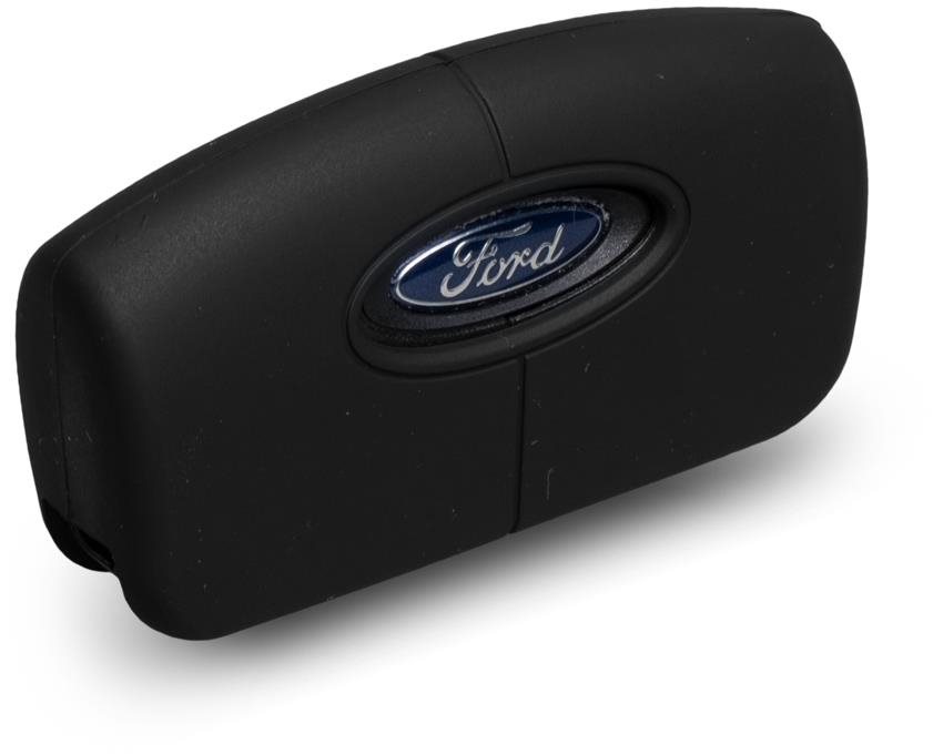 Ochranné silikónové puzdro na kľúč na zahnutý kľúč Ford, farba čierna