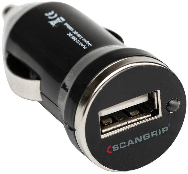 SCANGRIP CAR ADAPTOR 5V, 12-24V – nabíjačka pre svetlá SCANGRIP z cigaretového zapaľovania