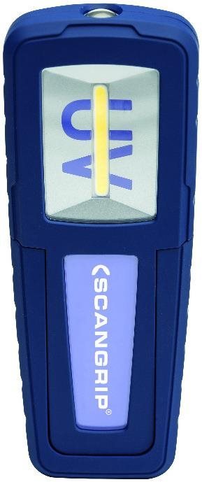 SCANGRIP UV-FORM – COB-LED pracovné svetlo a UV svetlo v jednom, 250 lúmenov