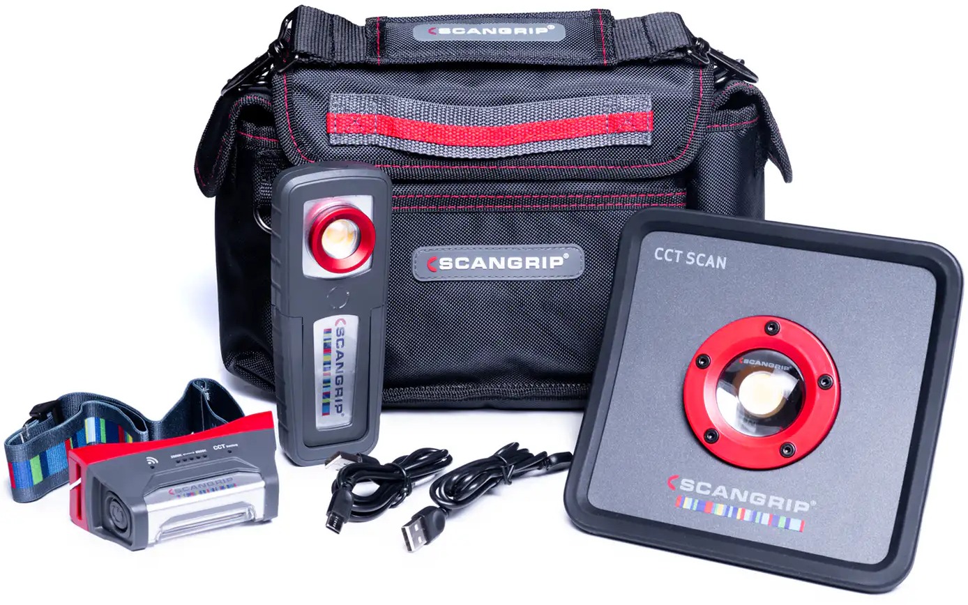 SCANGRIP DETAILING KIT – ESSENTIAL – kompletná súprava detailingových svetiel v odolnej taške, 3 ks