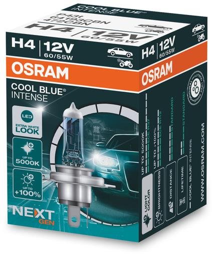 OSRAM H4 Cool Blue Intense, 12 V, 60/55 W, P43t, škatuľka