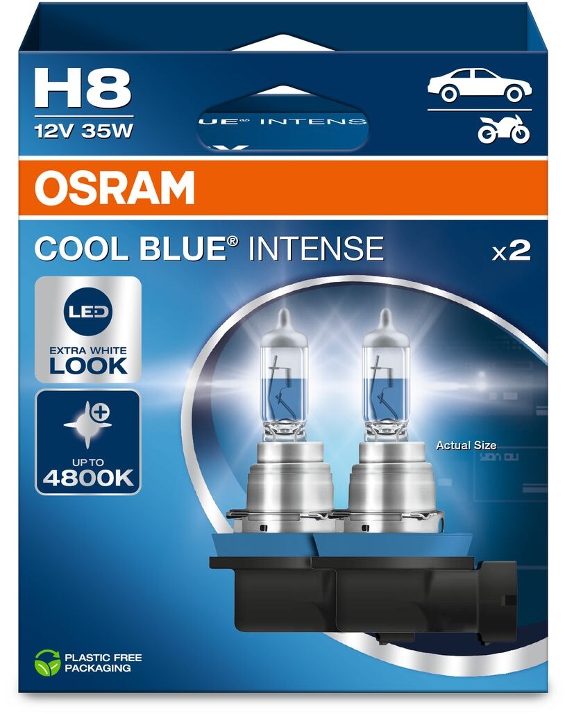 OSRAM H8 Cool Blue Intense, 12 V, 35 W, PG19-1, Duobox