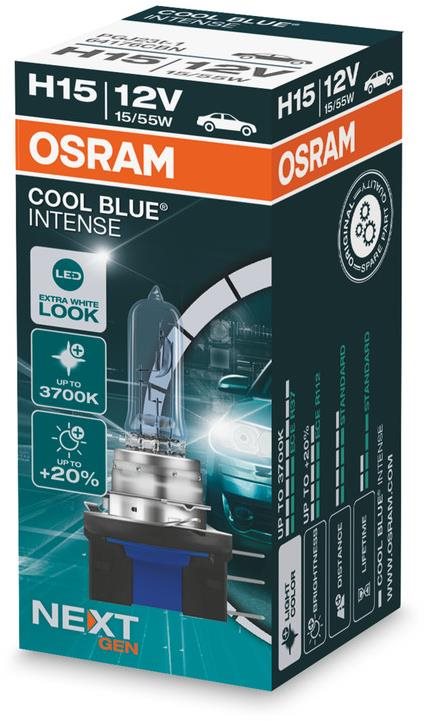 OSRAM H15 Cool Blue Intense, 12 V, 15/55 W,PGJ23t-1