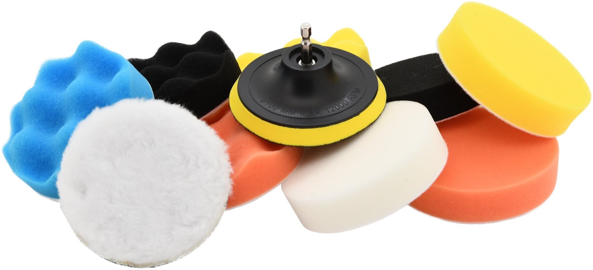 COMPASS Leštiace kotúče súprava 10 ks s unášačom 10 cm