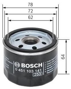 BOSCH Olejový filter 0 451 103 141