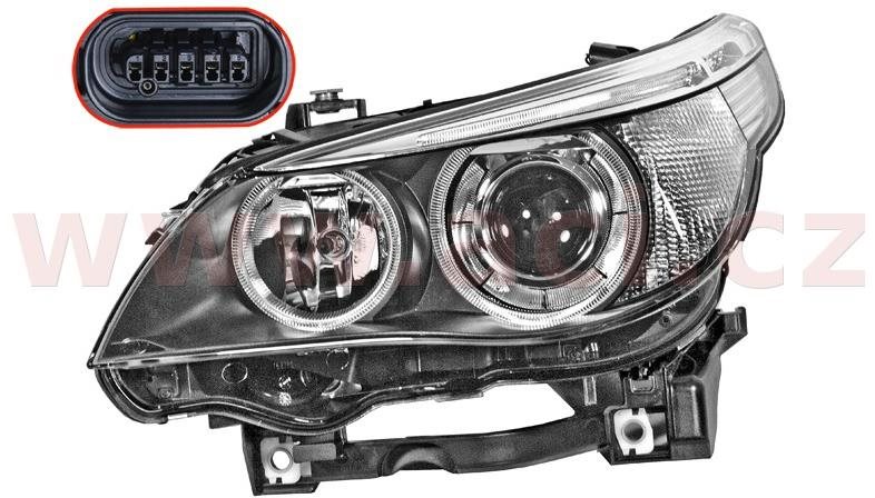 HELLA BMW 5, 03-05 pred. svetlo BI-XENON D2S + H7 (AUT.O.), L