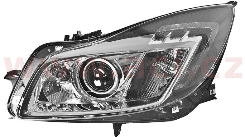 HELLA OPEL Insignia 08-pr. svetlo BI-XENON D1S + H11 s denným svietením a s natáčaním do zákruty (prvovýroba)
