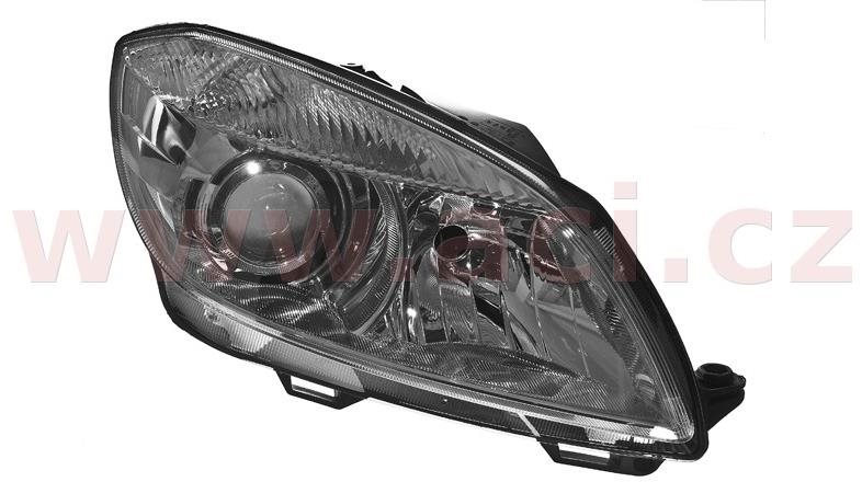 HELLA ŠKODA FABIA 10-pr. svetlo H7 + H7 adapt. – osvit do zákruty (el. ovl., 10-pin. konektor) (prvovýroba) P