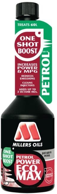 Millers Oils Aditivácia benzínu Petrol Power ECOMAX – One Shot Boost 250 ml
