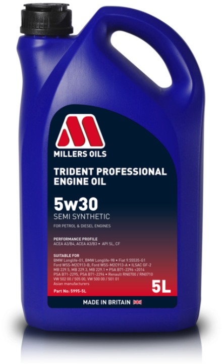 Millers Oils Polosyntetický motorový olej Trident Professional 5W-30 5 l