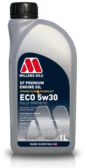Millers Oils Úplne syntetický motorový olej – XF Premium ECO 5W-30 1 l