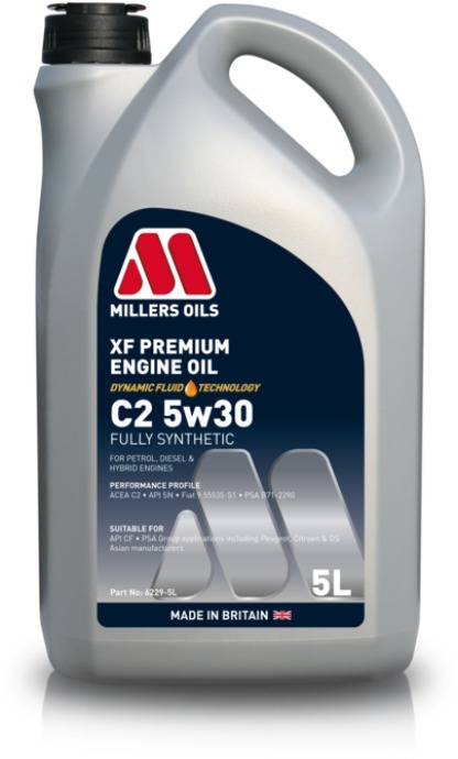 Millers Oils Plne syntetický motorový olej – XF Premium C2 5W-30 5 l