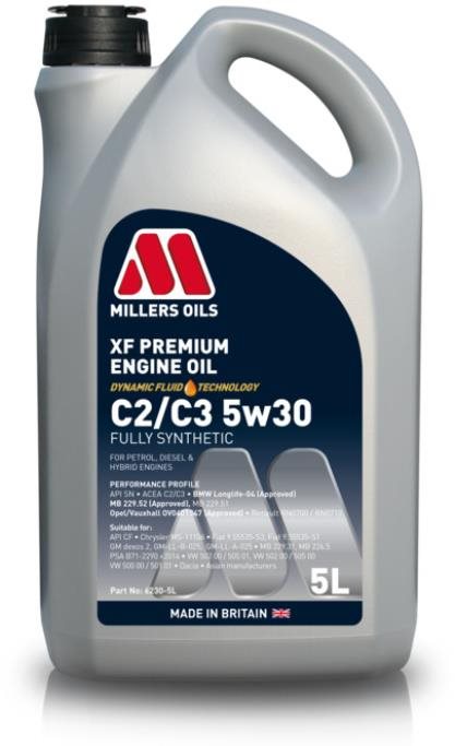Millers Oils Plne syntetický motorový olej - XF Premium C2/C3 5W-30 5 l