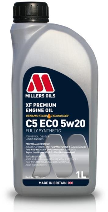 Millers Oils Plne syntetický motorový olej – XF Premium ECO 5W-20 1 l