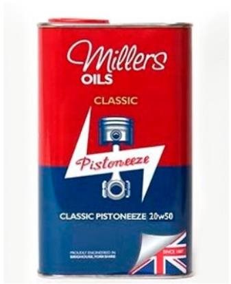 Millers Oils Špičkový minerálny olej Classic Pistoneeze 20W-50 1l pre auto a moto veterány