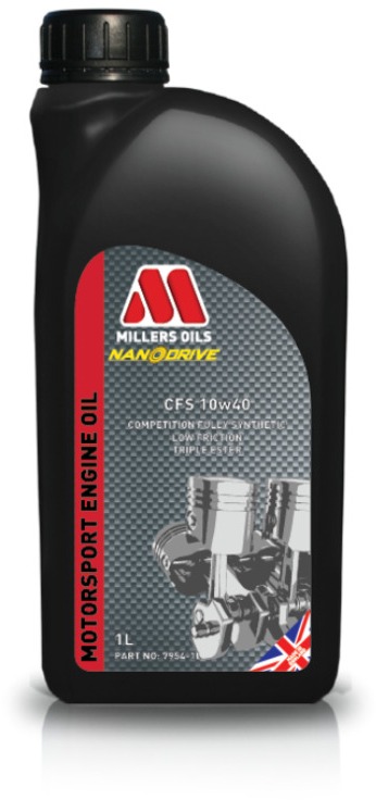 Millers Oils Pretekársky plne syntetický motorový olej NANODRIVE – CFS 10W-40 1 l