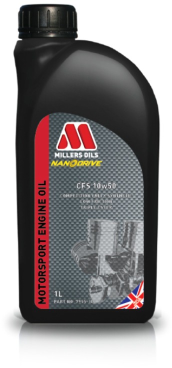 Millers Oils Pretekársky plne syntetický motorový olej NANODRIVE – CFS 10W-50 1 l