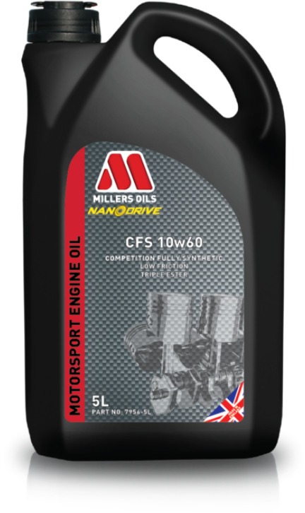 Millers Oils Pretekársky plne syntetický motorový olej NANODRIVE – CFS 10W-60 5 l