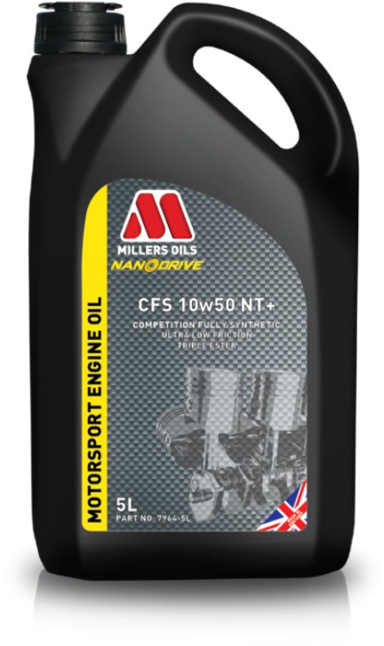 Millers Oils Pretekársky plne syntetický motorový olej NANODRIVE – CFS 10W-50 NT+ 5 l