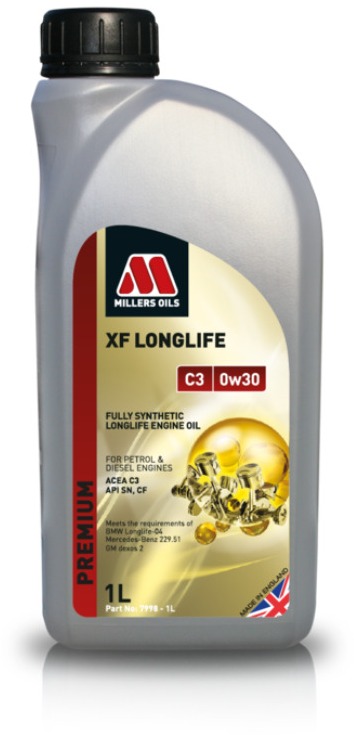 Millers Oils Plne syntetický motorový olej – XF LONGLIFE C3 0w30 1 l