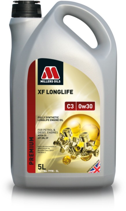 Millers Oils Plne syntetický motorový olej – XF LONGLIFE C3 0w30 5 l