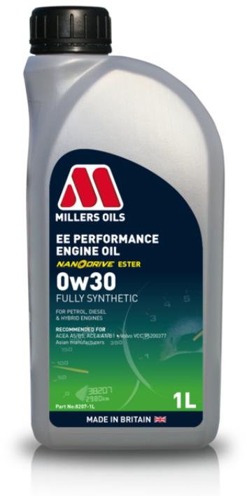 Millers Oils Plne syntetický motorový olej EE Performance 0W-30 1 l s technológiou NANODRIVE