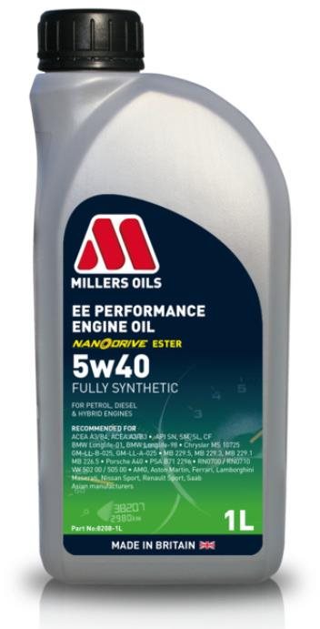 Millers Oils Plne syntetický motorový olej EE Performance 5W-40 1 l s technológiou NANODRIVE