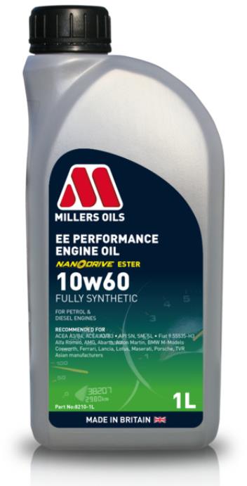 Millers Oils Úplne syntetický motorový olej EE Performance 10W-60 1 l s technológiou NANODRIVE