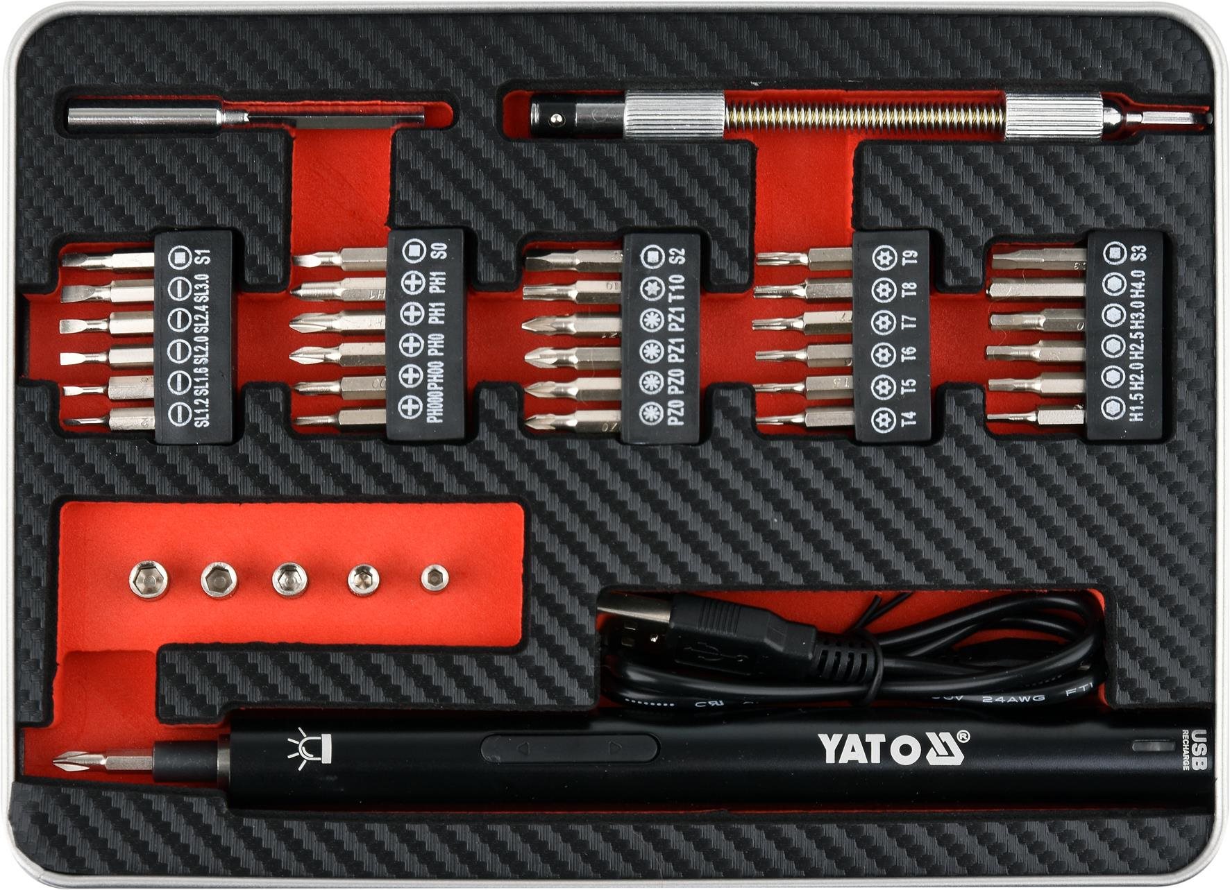YATO Skrutkovač AKU 3,6 V v súprave YT-27930 (1× 0,45 Ah)