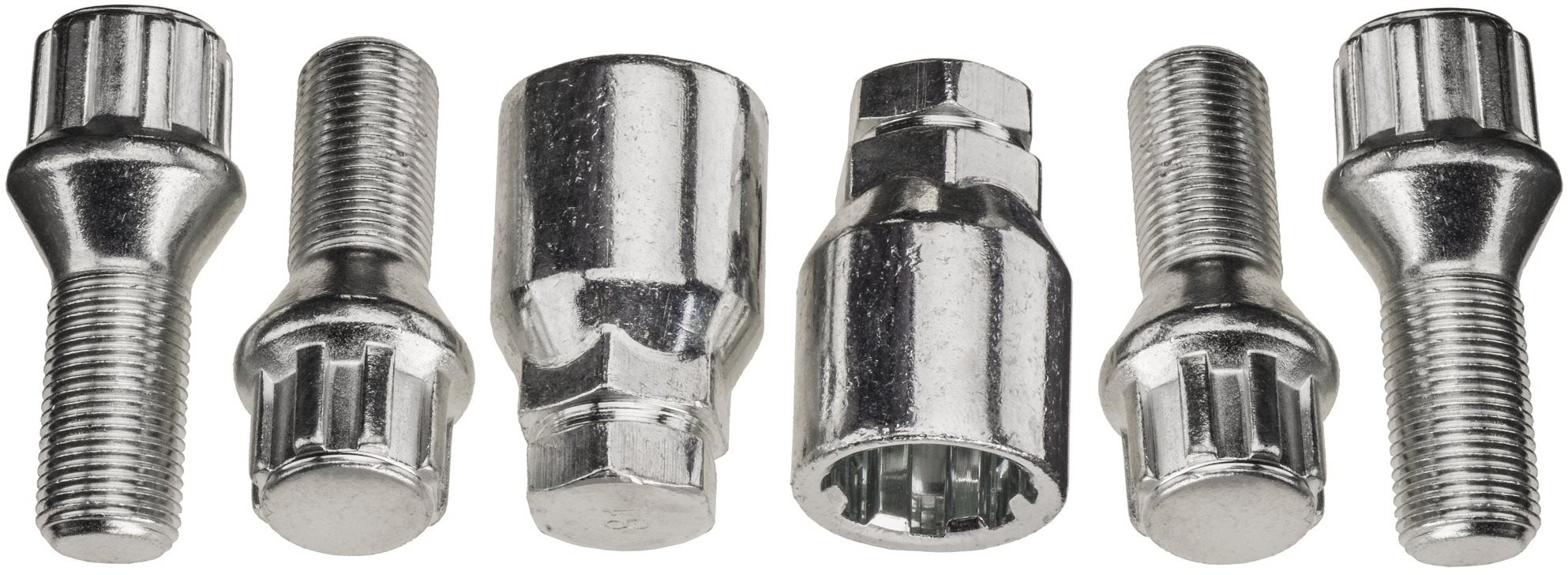 ACI Bezpečnostné skrutky na kolesá, závit M14 × 1,25, kužeľové sedlo, dĺžka závitu 27 mm (sada 4 ks)