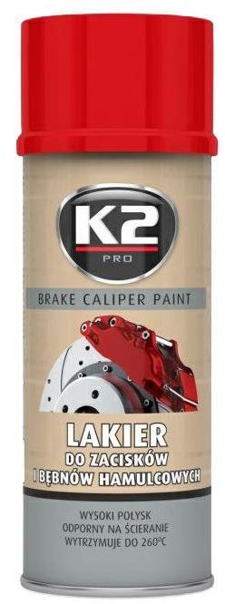 K2 BRAKE CALIPER PAINT 400 ml ČERVENÁ – farba na brzdové strmene a bubny