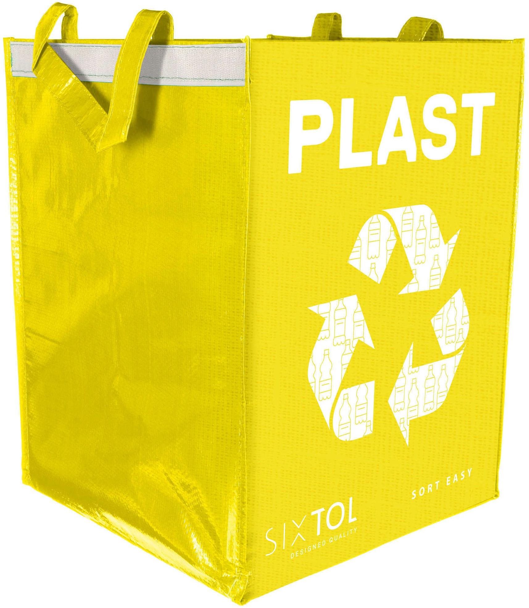 SIXTOL Vrece na triedený odpad SORT EASY PLASTIC, 30 × 30 × 40 cm, 36 l