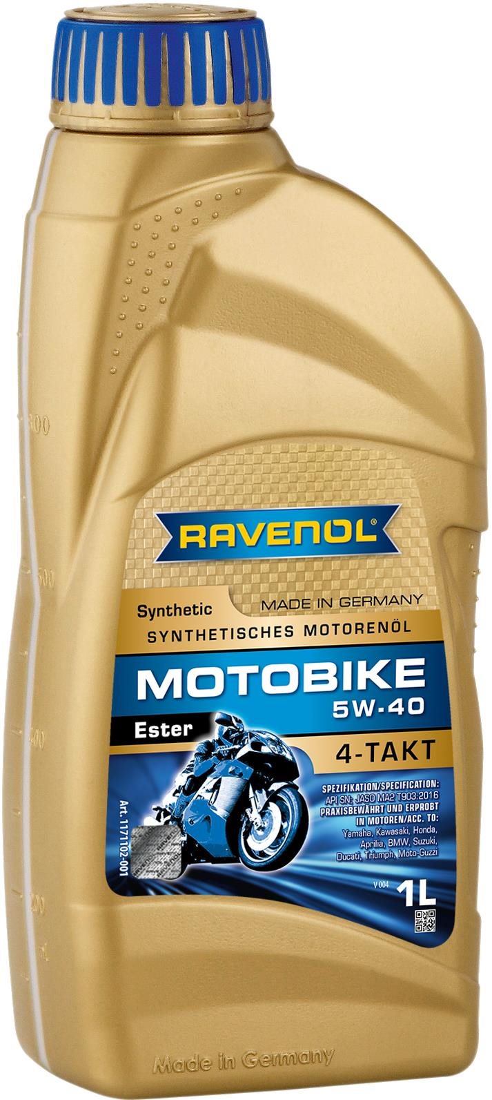 RAVENOL Motobike 4-T Ester 5W-40; 1 L