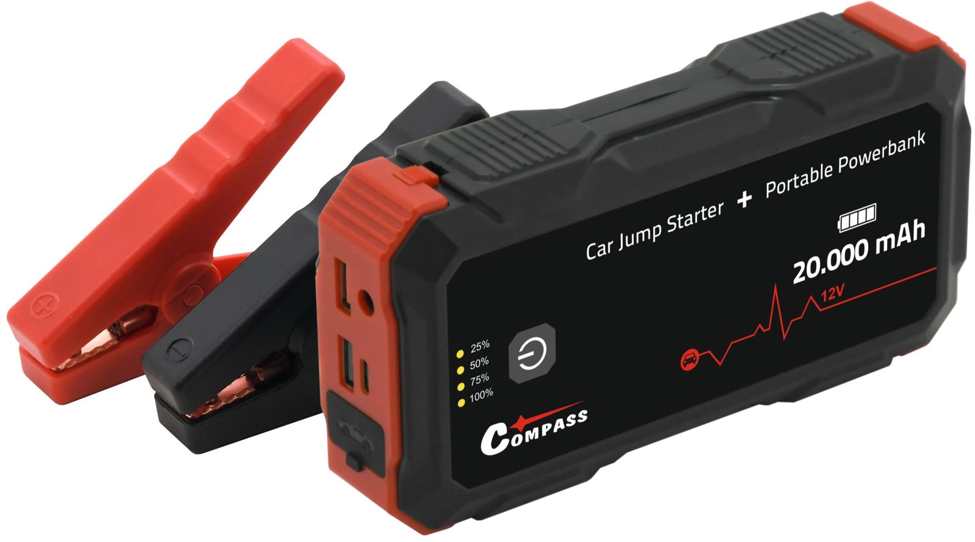 COMPASS Powerbanka s funkciou JUMP STARTER 20000 mAh 2000 A