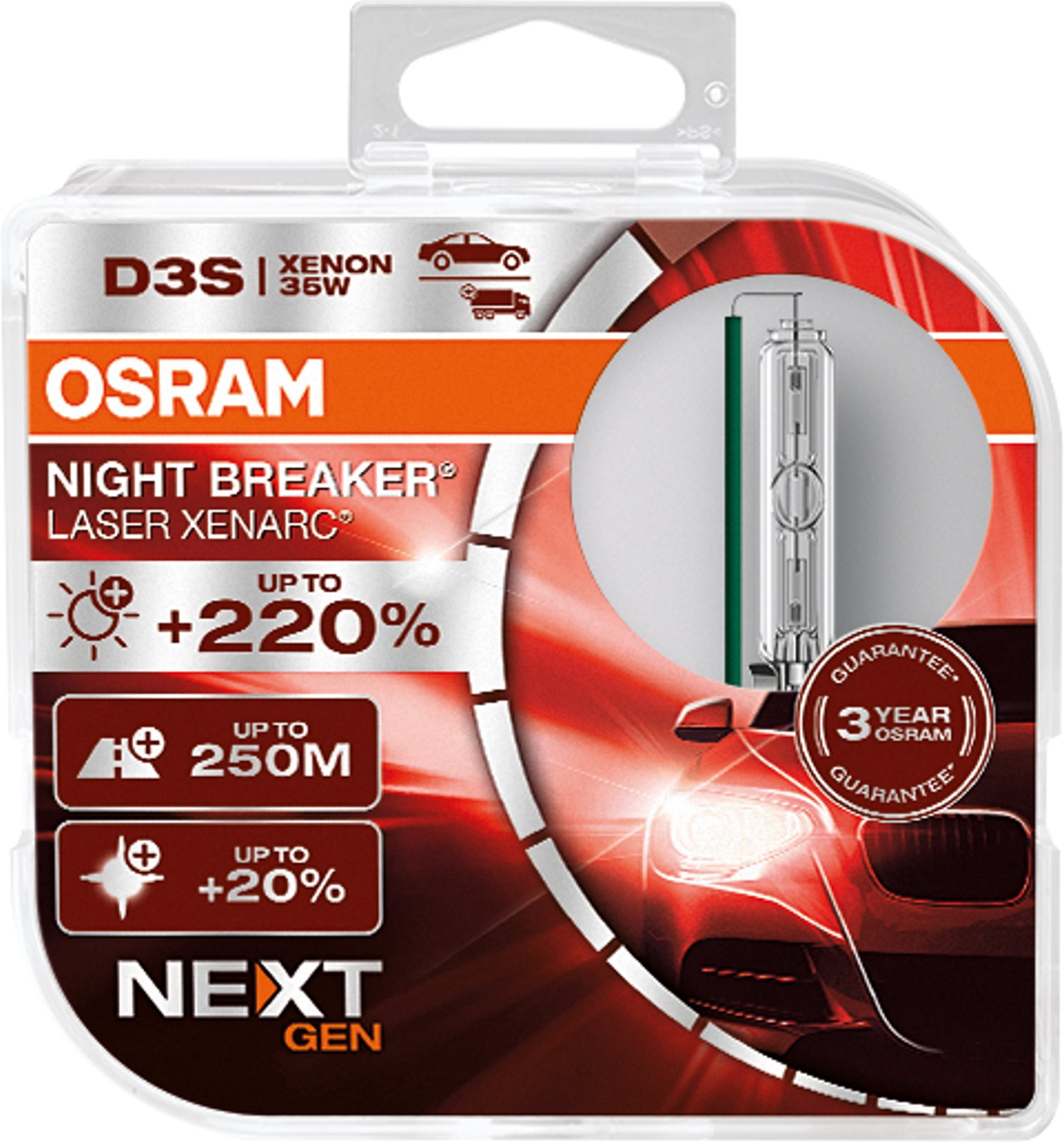Osram Xenarc D3S Night Breaker Laser Next. gen+220 % Duo Box