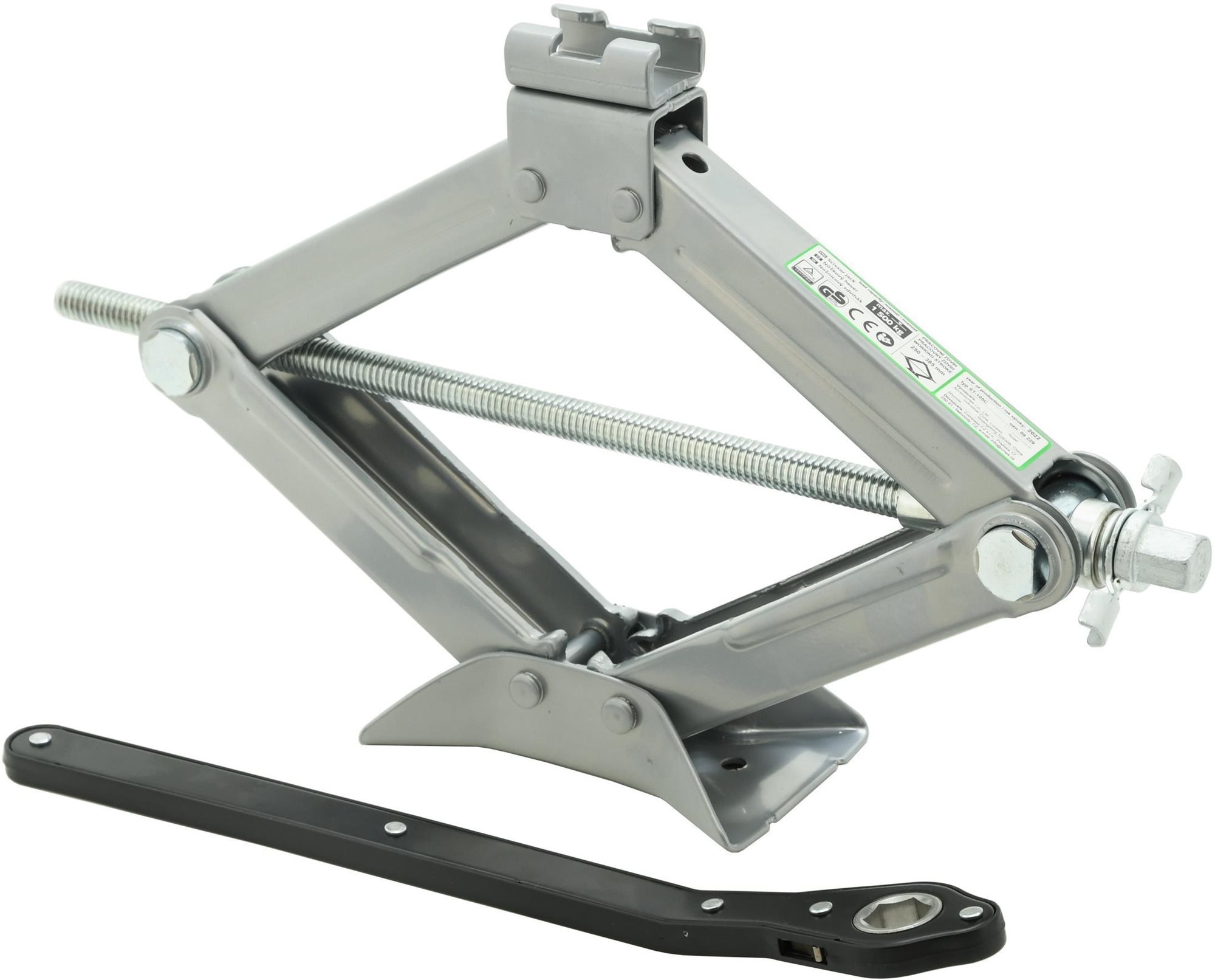 COMPASS Hever nožnicový s račňou 1500 kg TÜV, GS, CE