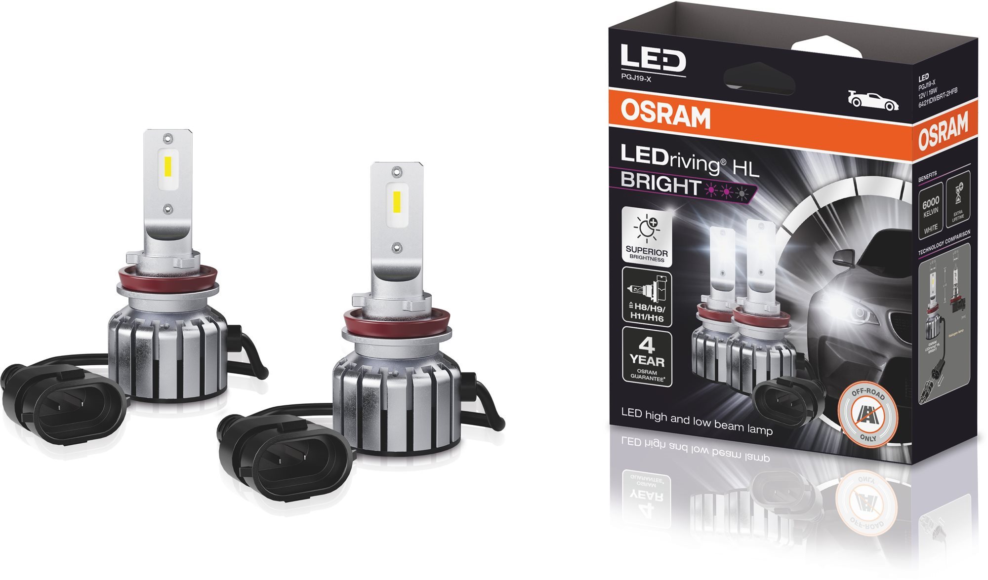OSRAM LEDriving HL BRIGHT +300 % 