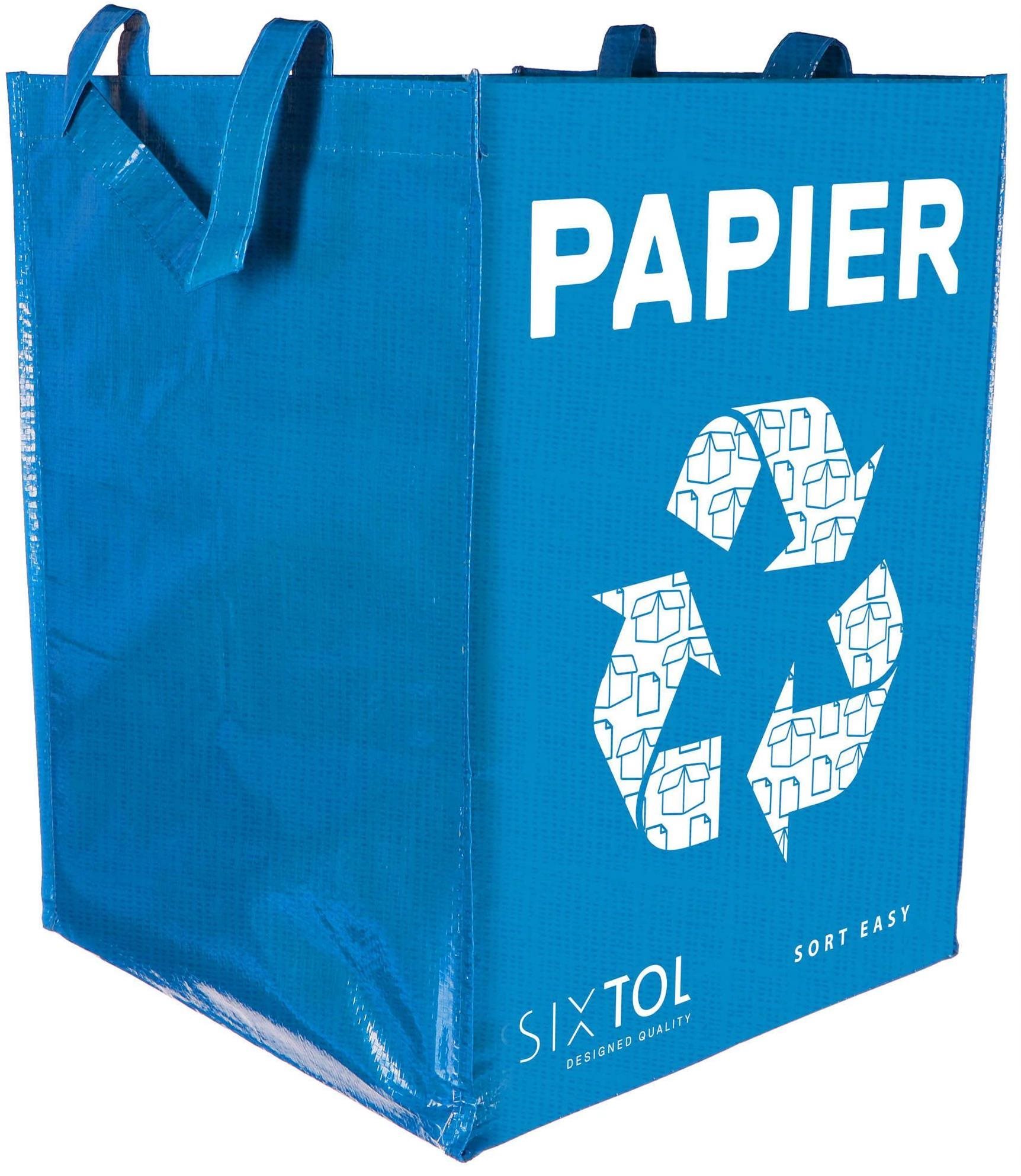 SIXTOL Taška na triedený odpad SORT EASY PAPIER, 30 × 30 × 40 cm, 36 l