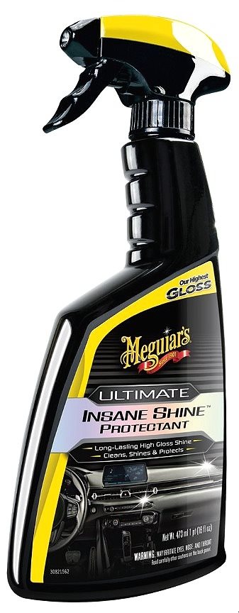 Meguiar's Ultimate Insane Shine Protectant – ochrana a lesk na plasty, vinyl a gumu, vysoký lesk, 47