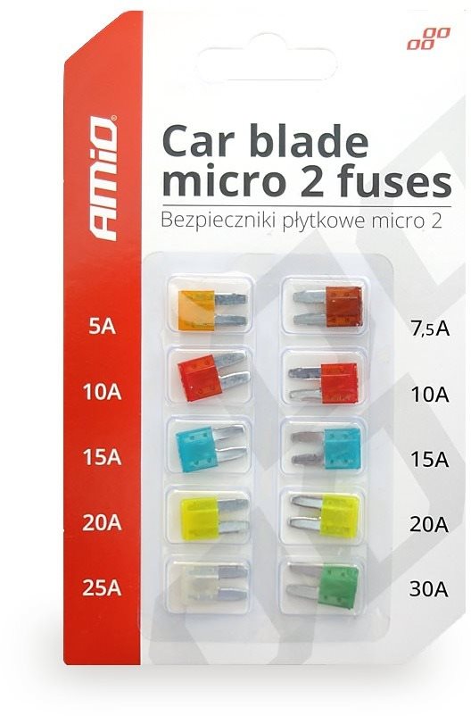 AMIO súprava plochých poistiek MICRO (súprava 10 ks)