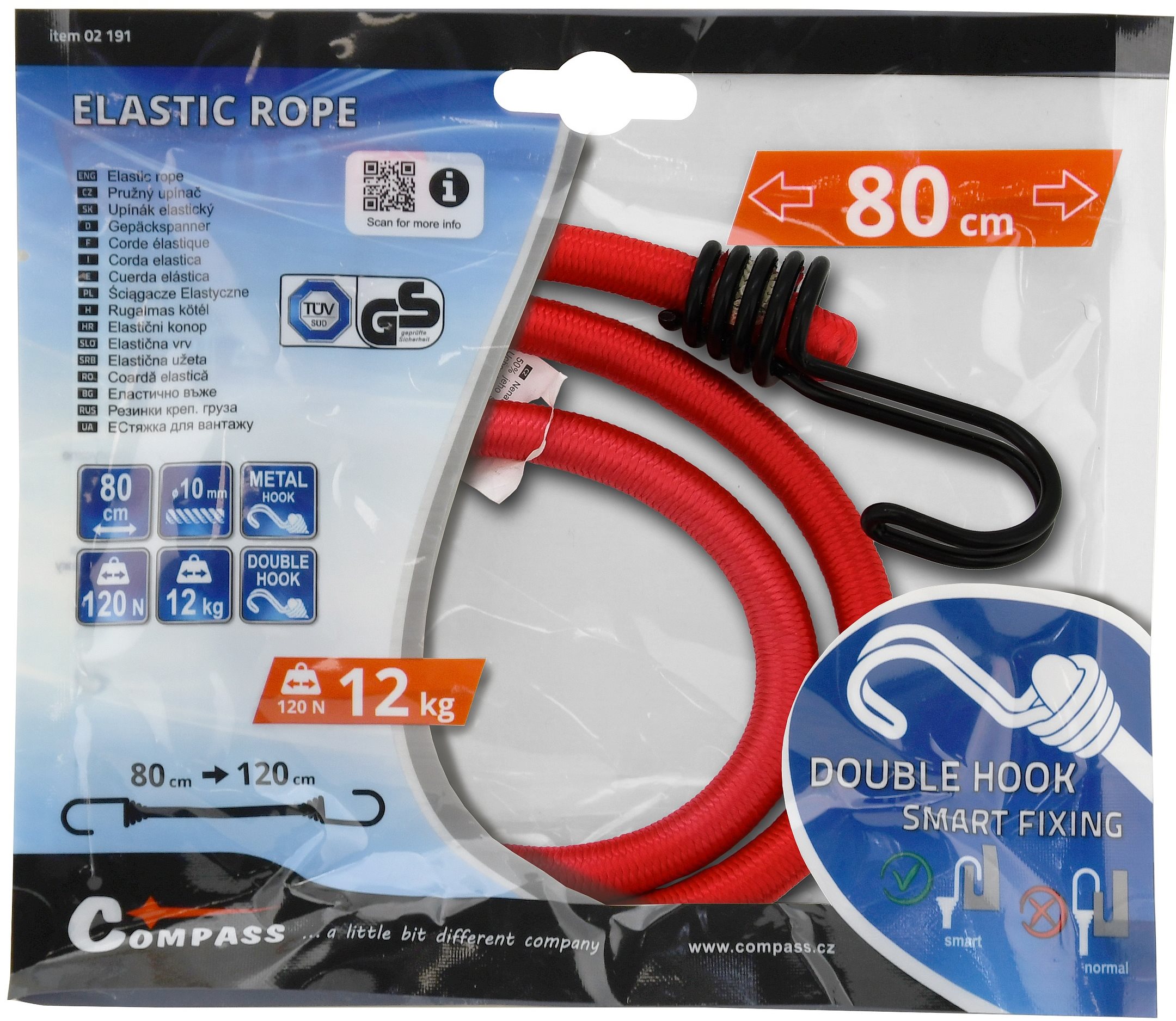 DOUBLE HOOK 10 mm/80 cm TÜV/GS