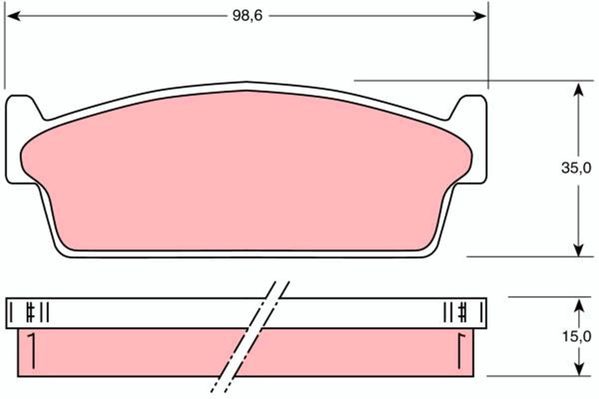 TRW Brzdové doštičky GDB1021